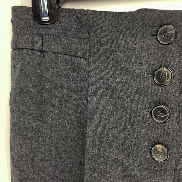MASSIMO DUTTI 98% Wool Pocket Office Elastic High Waist Grey Trousers 36‎ - Picture 7 of 7